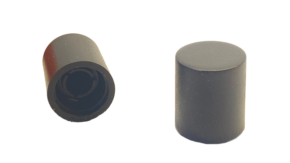 5x rotary knob for 6mm flat axis, potentiometer knob, encoder knob black without display