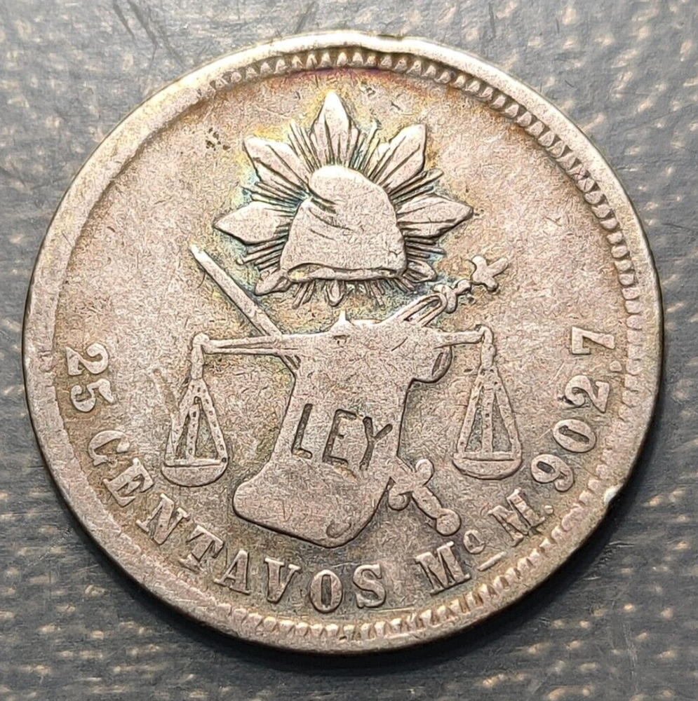 MEXICO 25 CENTAVOS 1878 Mo M