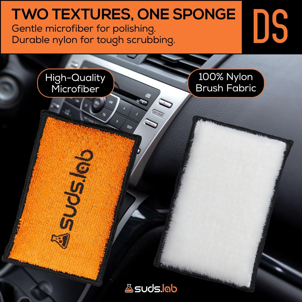 DS Microfiber Detailing Scrub Pad 2 Pack - Car Interior Cleaning & Detailing