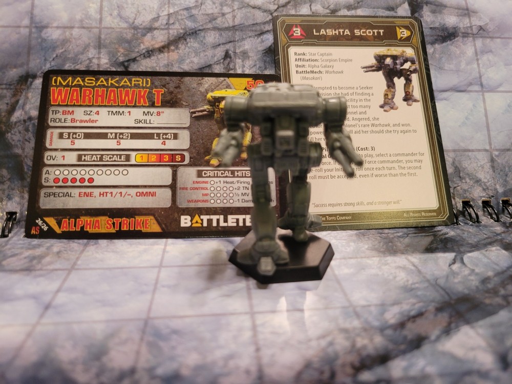 Battletech Warhawk Mech + Pilot Cards - Alpha Strike Box Set