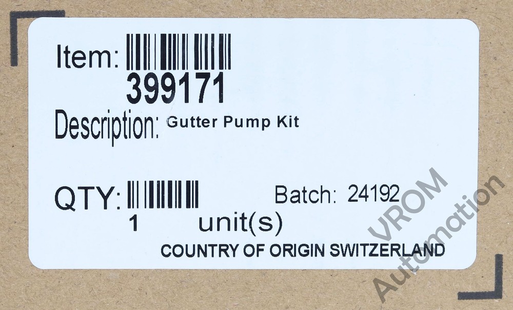 Surplus Sealed Videojet 399171 Gutter Pump Kit