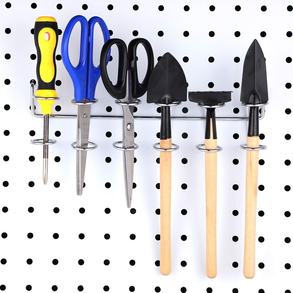 8 Pieces Pegboard Screwdriver Holders Peg Board Organizer Multi Ring Tool Hol...