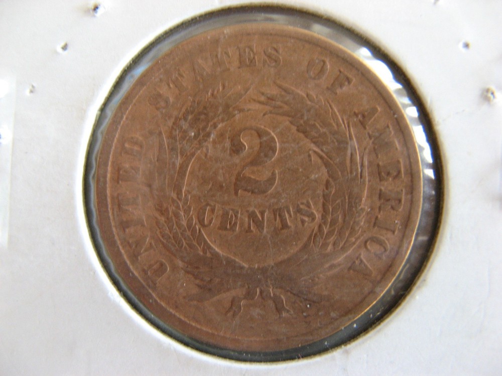 Vintage 1864 2 Cent Piece