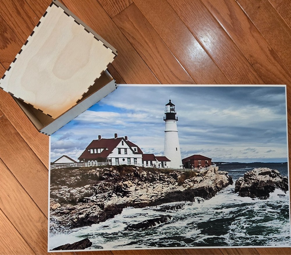 Jigsaw Puzzle Rocky Maine Lighthouse
