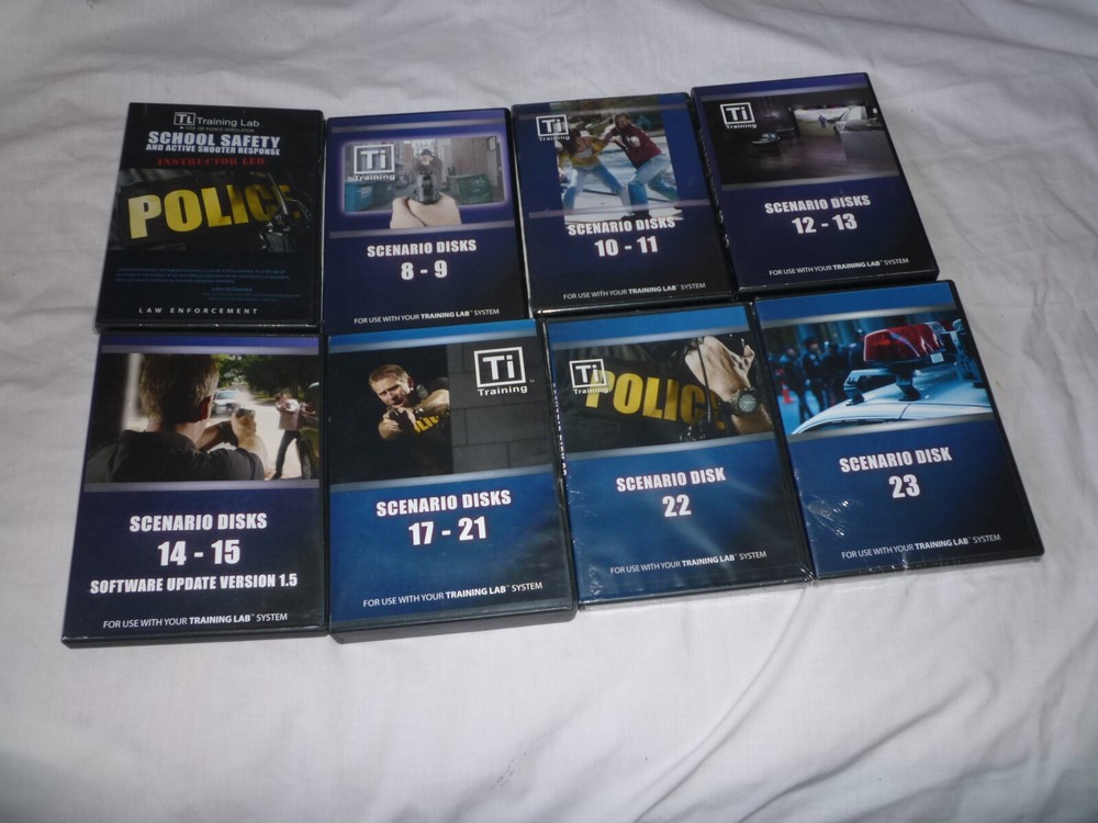 POLICE TI TRAINING LAB / SECNARIO DISKS, 8 PACKAGES