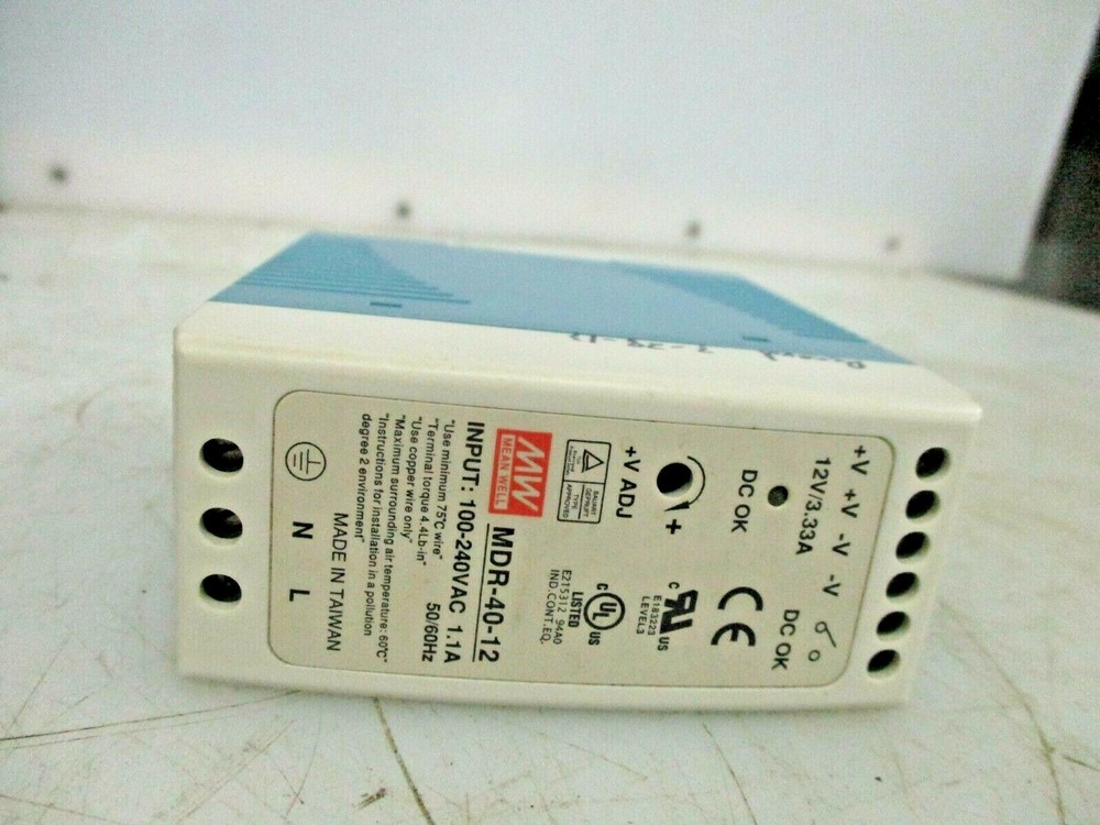 MEAN WELL POWER SUPPLY MDR-40-12