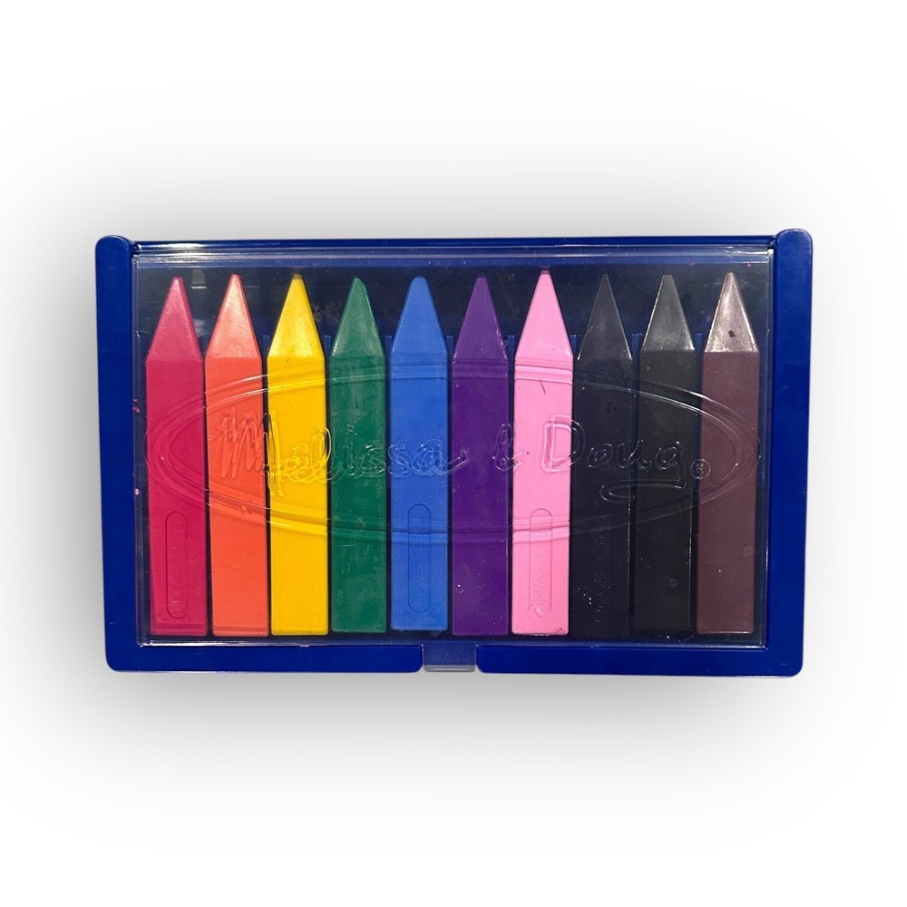 Melissa & Doug 10 Jumbo Triangular Crayons & Crayola Giant Coloring Pages Set