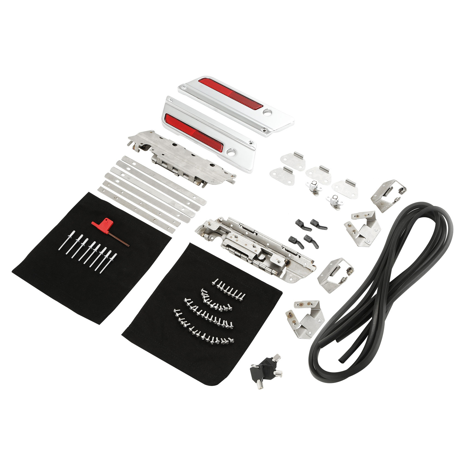 Hard Bag Saddlebag Hardware Latch Hinge Lock Kit For Harley Road King 1993-2013