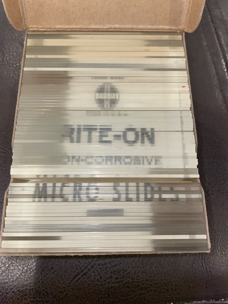 Adams Blank Microscope Slides Clear Glass Rite On