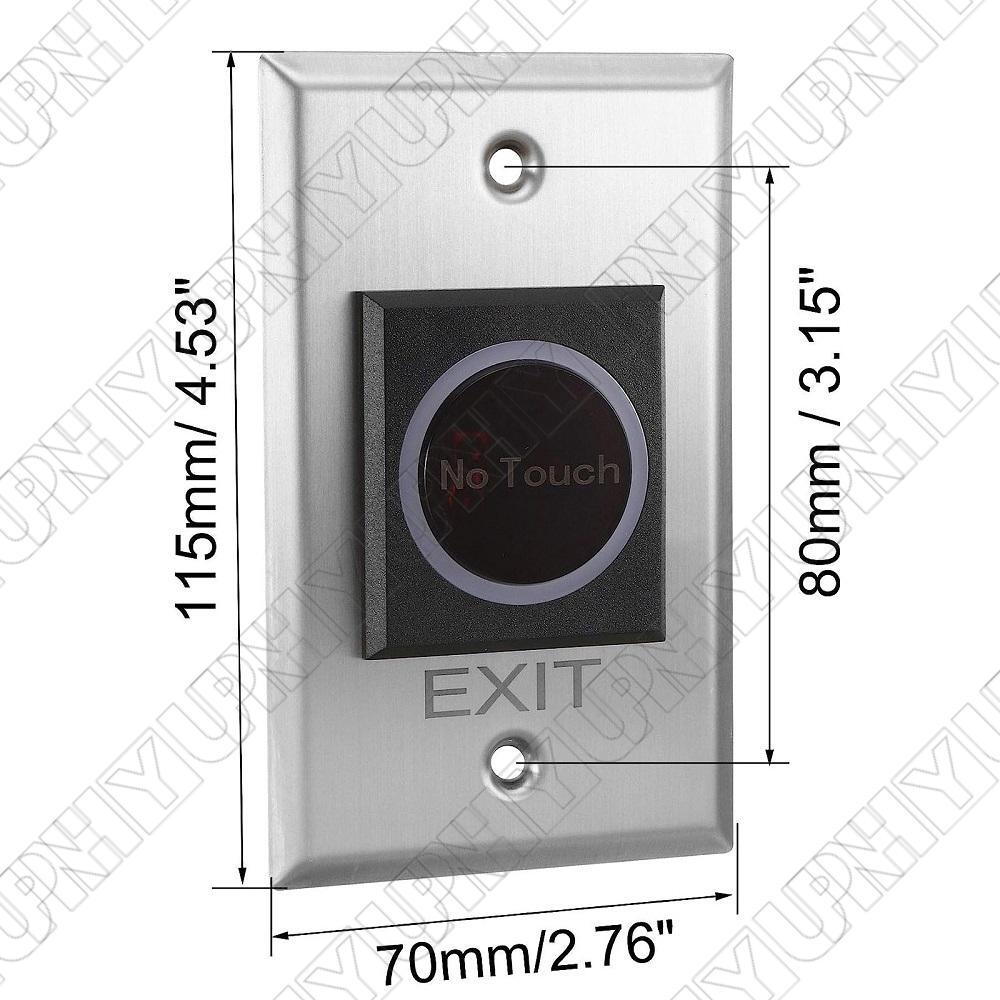 IR No Touch Exit Button Touchless Switch for Door Access Control Lock 115mmx70mm