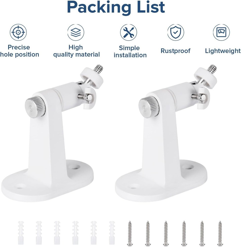 Adjustable Wall Mount for Eufy Cameras - 2 Pack for Optimal Surveillance
