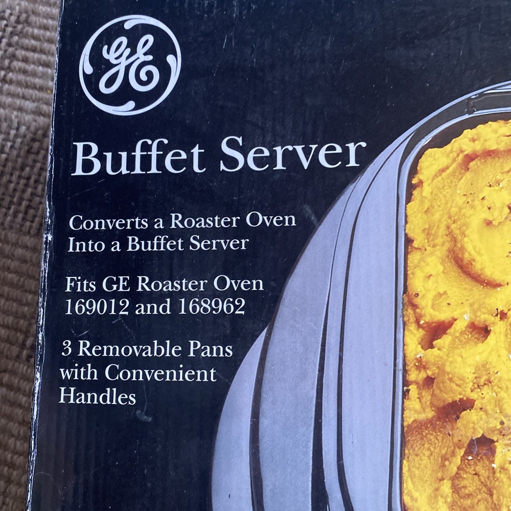 GE 168977 Buffet Server Insert For Roaster Oven 3 Removable Pans New Open Box