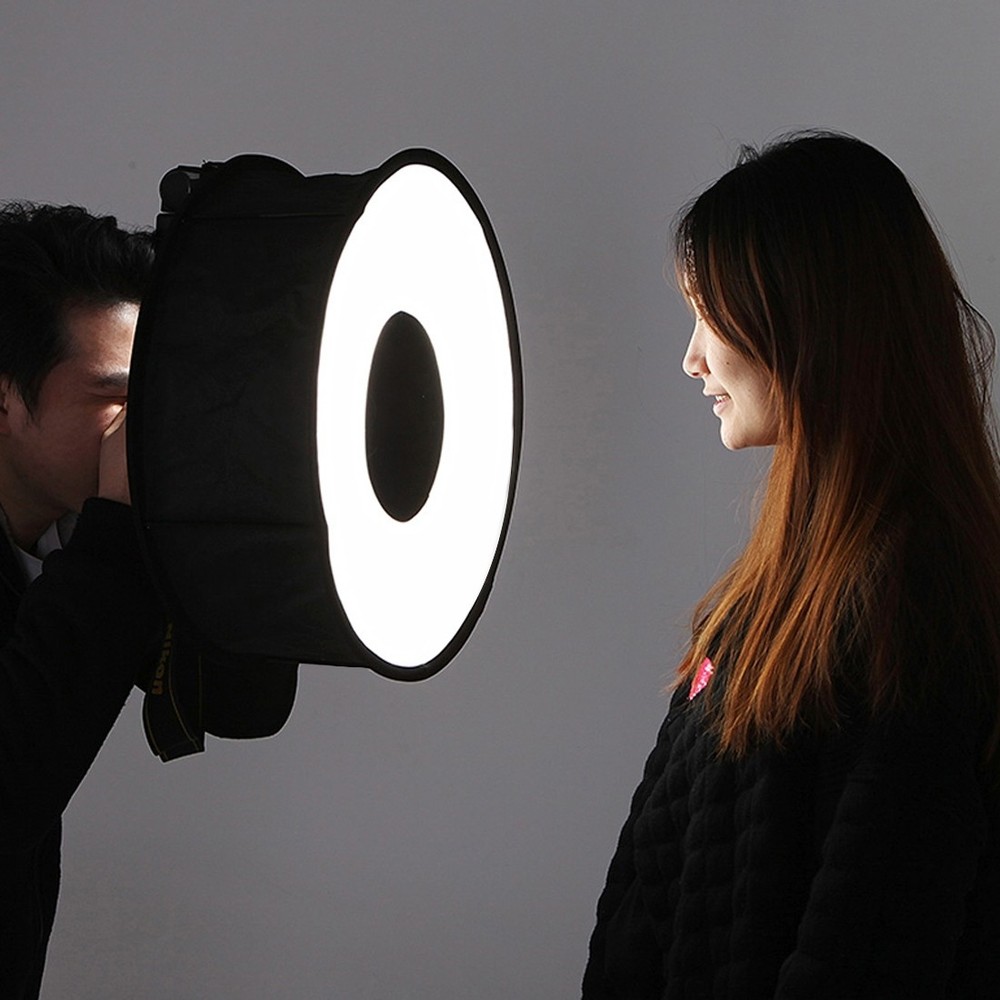 45cm Round Macro Portrait Flash Softbox Ring Flash Speedlight Diffuser Soft Box