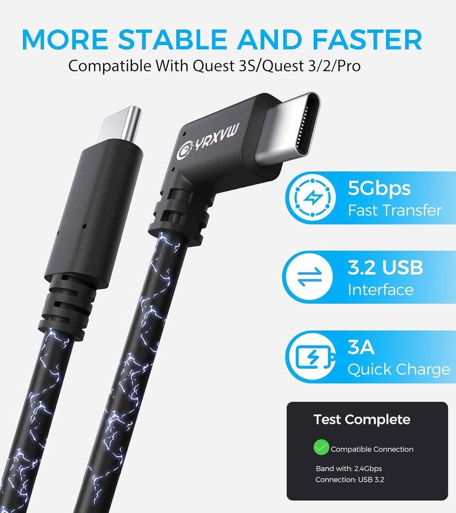 16FT USB C Link Cable for VR Headset