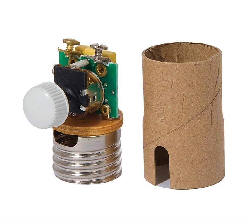 Dimmer light socket internal unit -Replacement dimmable interior & cardboard set