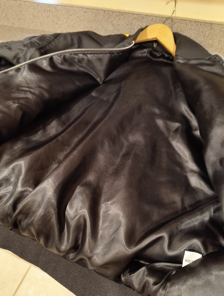 Polyester Reflective Hooded Lined Men's Black Jacket Size XL
