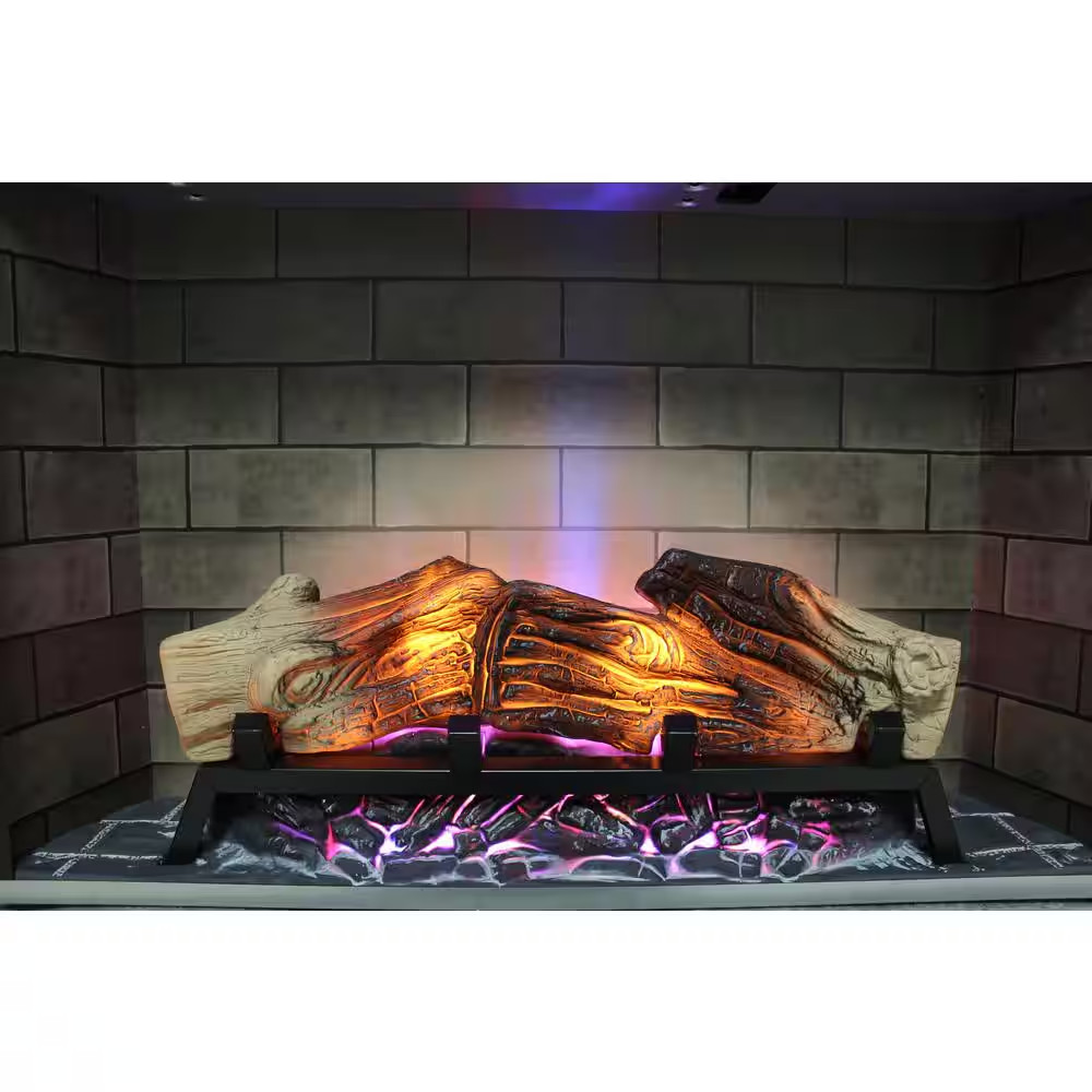 28 In. Ventless Electric Fireplace Insert Multicolored Flames