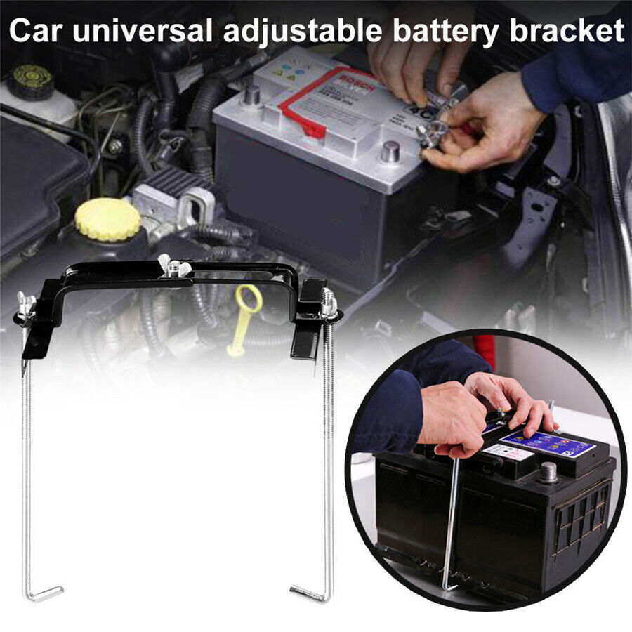US Car Storage Battery Holder Hold Down Adjustable Stabilizer Metal Bracket 23cm