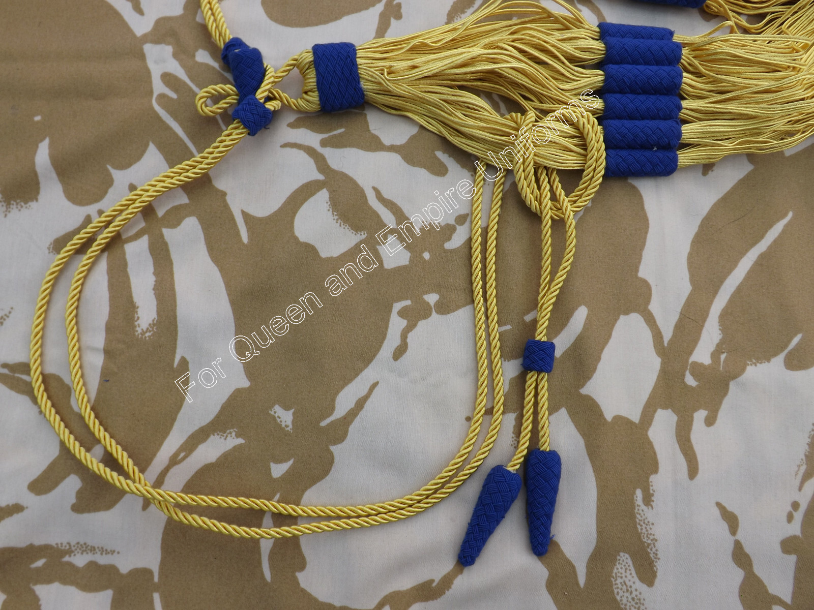 Repro Napoleonic Brunswick Hussar Barrel sash belt Blue on Yellow
