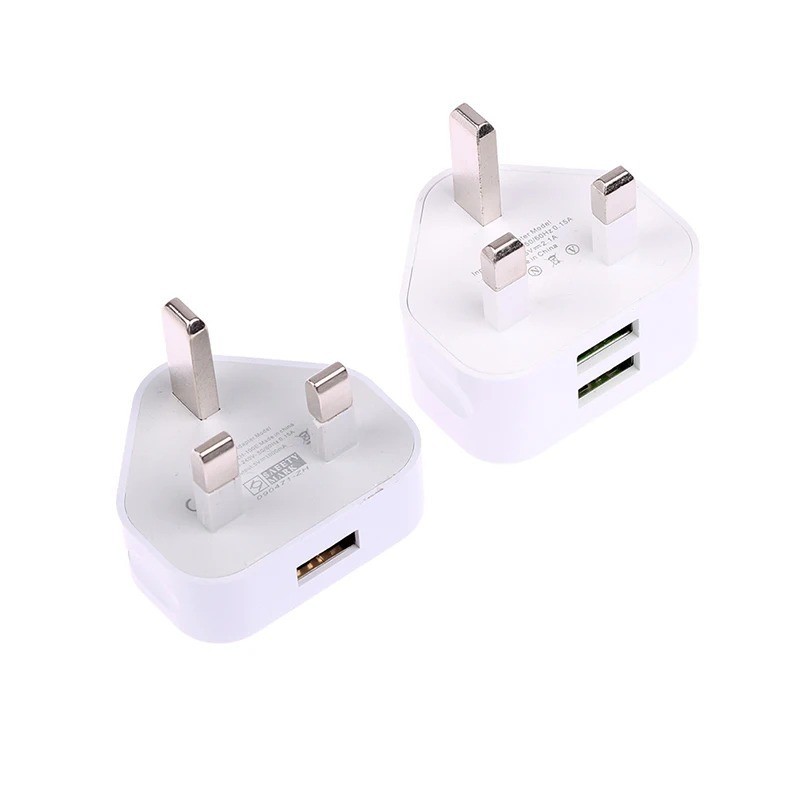 USB 3 Pin UK Wall Charger Adapter Plug for Various devices