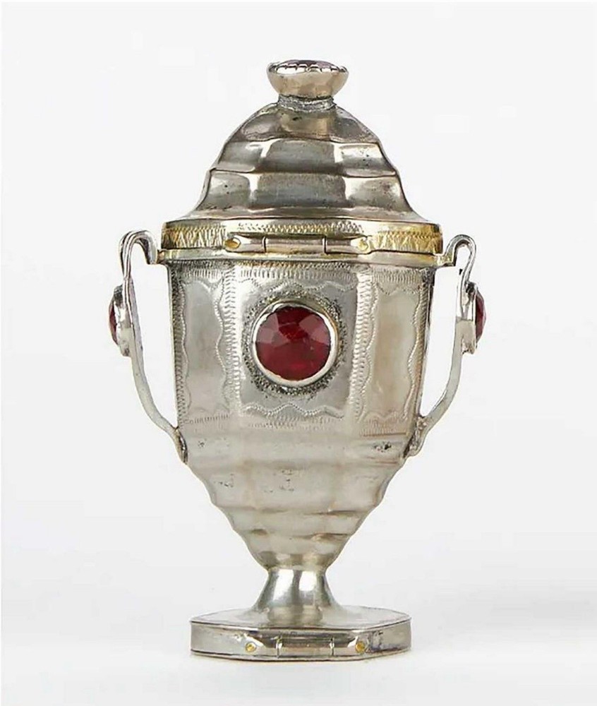 ANTIQUE SILVER BOX CONTAINER, 1822
