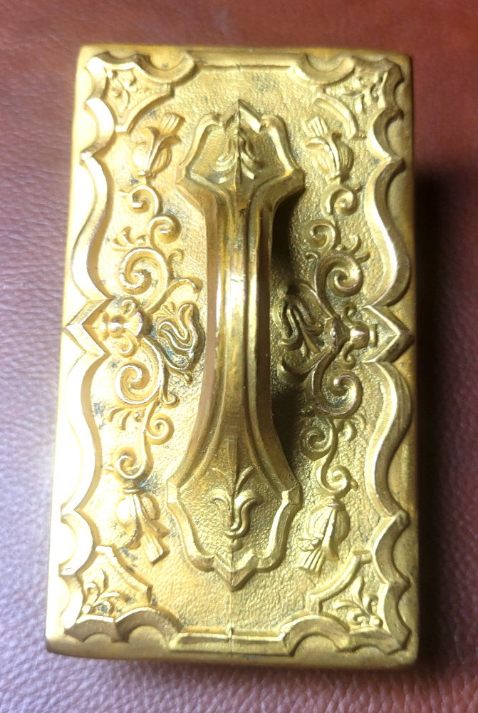 Vintage Brass S K Co. Art Nouveau Inkwell, Roller Blotter,pens - Ornate Etching