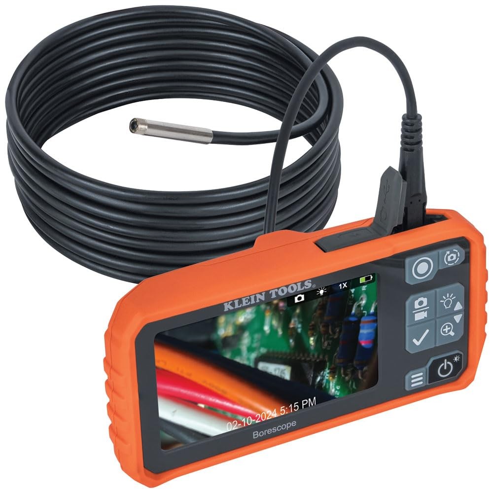 Klein Tools Borescope High Resolution 4.3 Inch Lcd Waterproof Inspection Camera