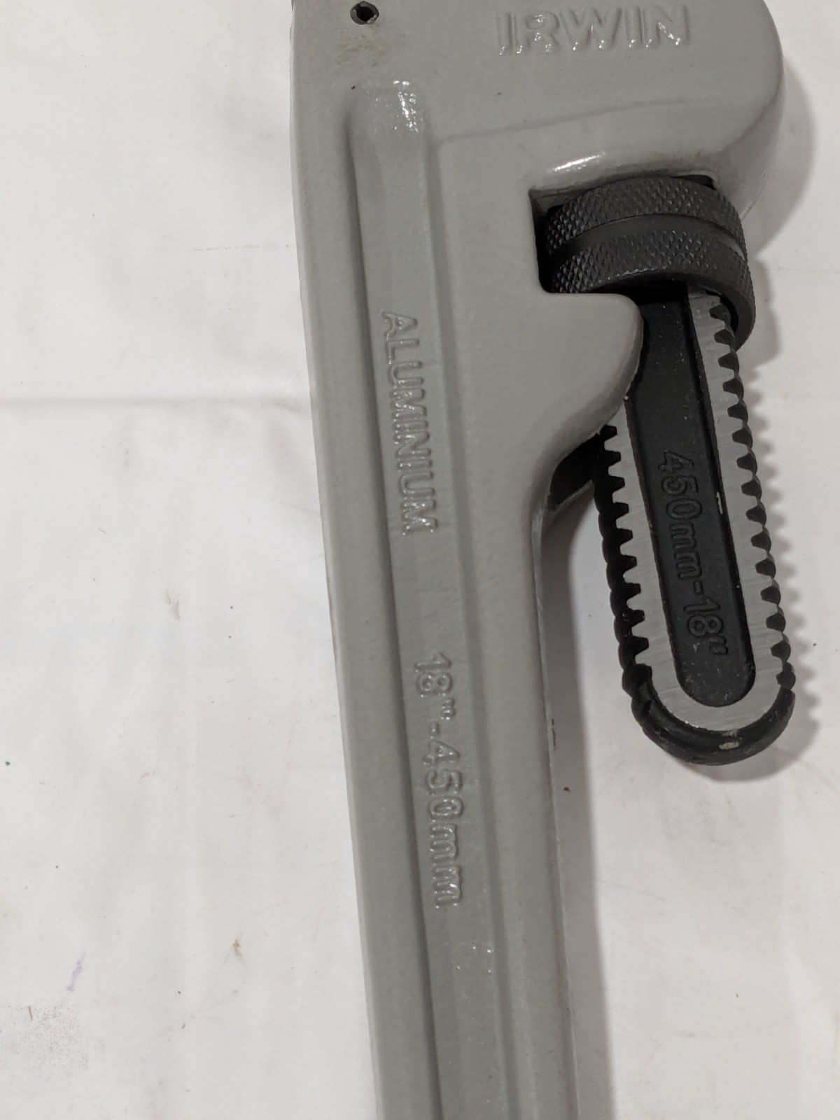 Irwin Straight Pipe Wrench: 2-1/2" Max, 18" OAL, Aluminum 2074118