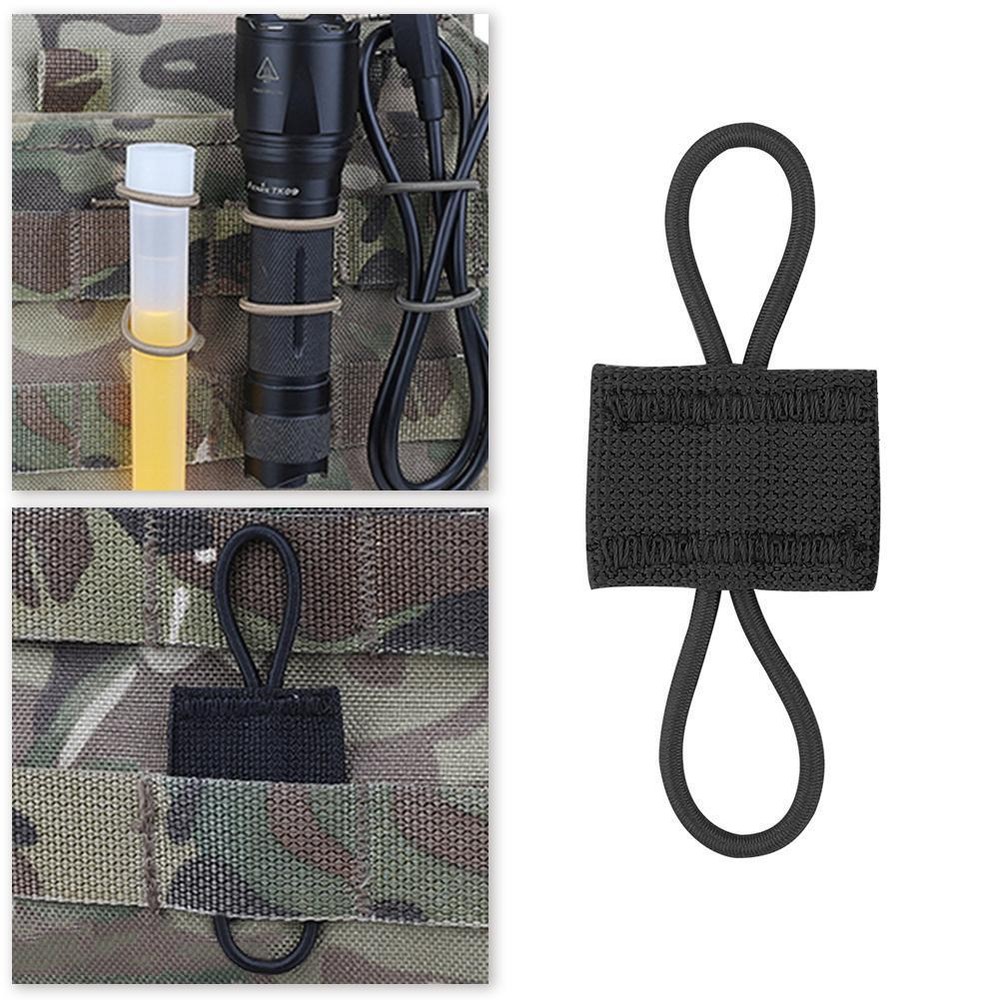 10pcs Tactical Molle Webbing Retainer Elastic Binding Buckle Small Tool Retainer