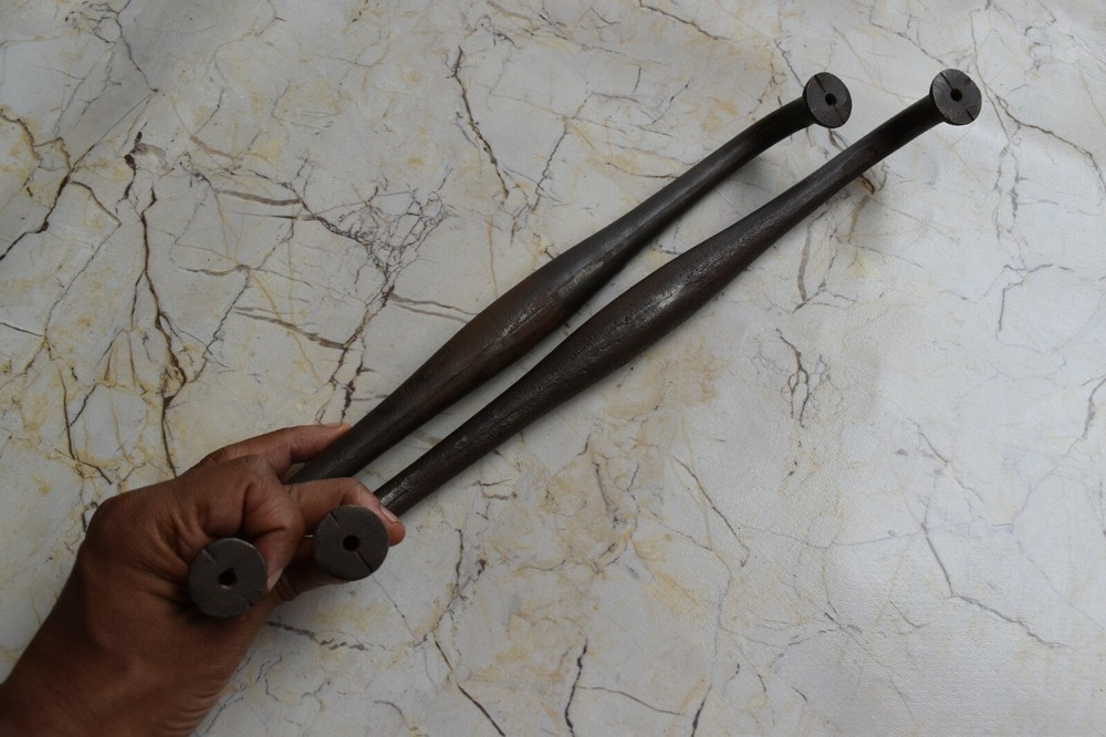 Vintage Handmade iron door cabinet screen Gate handles pull rustic 2 pcs