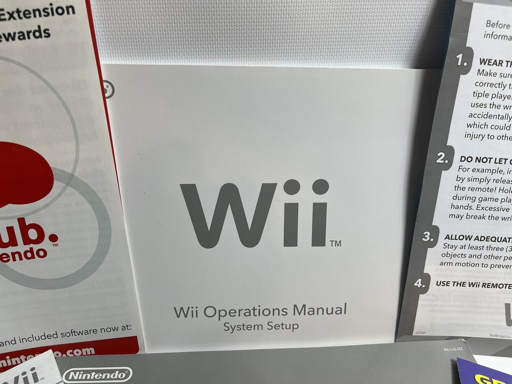 Nintendo Wii Operations Manuals, System Setup, Channels & Settings (See Photos)