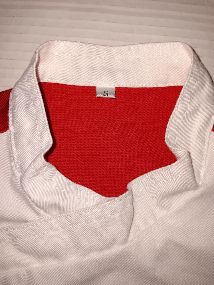 Gordon Ramsay HK Caesars Palace White and Red Chef Jacket. Size Small