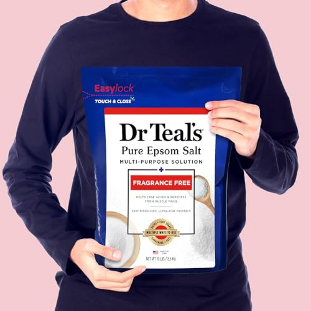 Pure Epsom Salt Bulk Magnesium Sulfate USP, Fragrance Free, 19 lbs