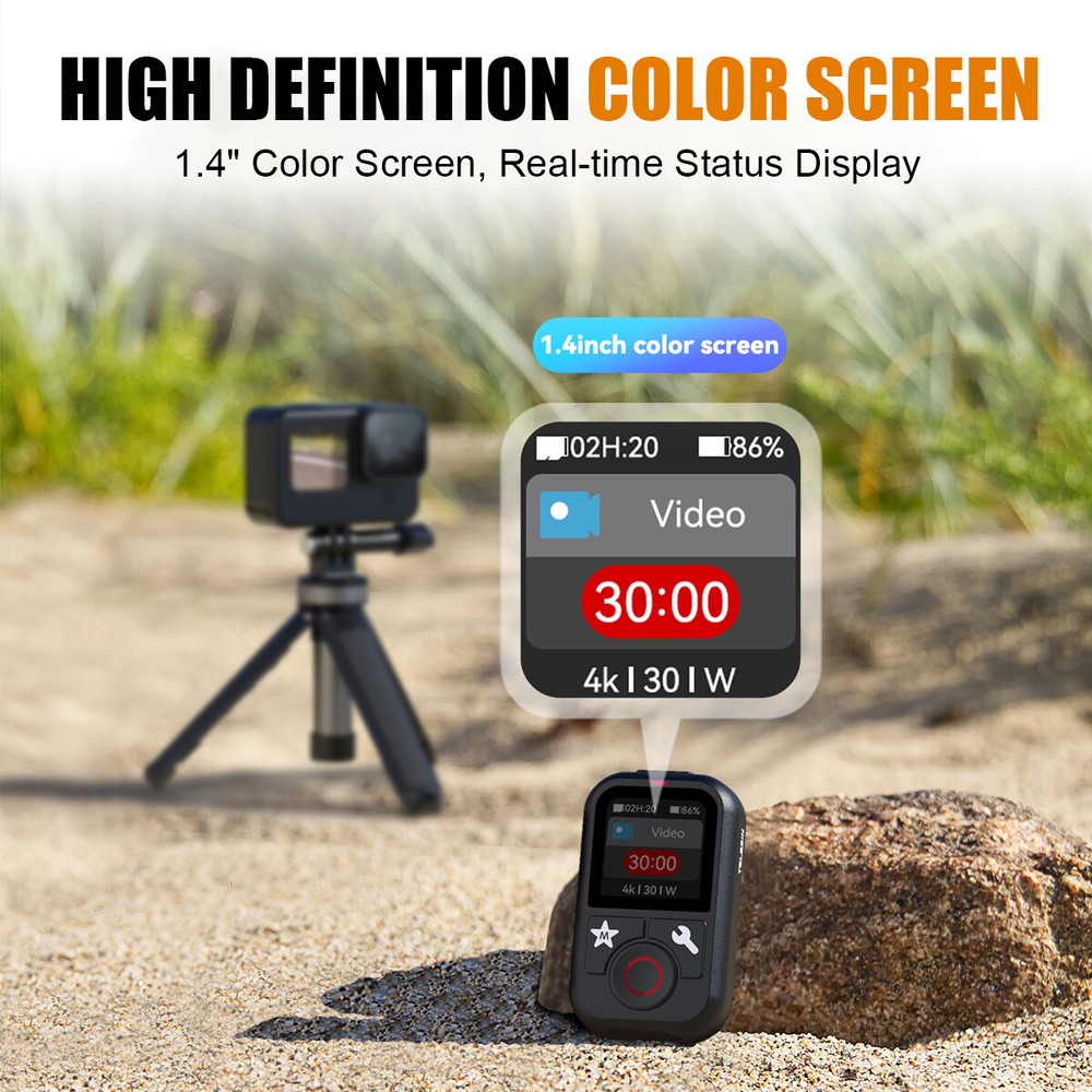 Bluetooth Wireless Remote Controller For GoPro Hero 13 12/11/10/9 Max Camera 60M