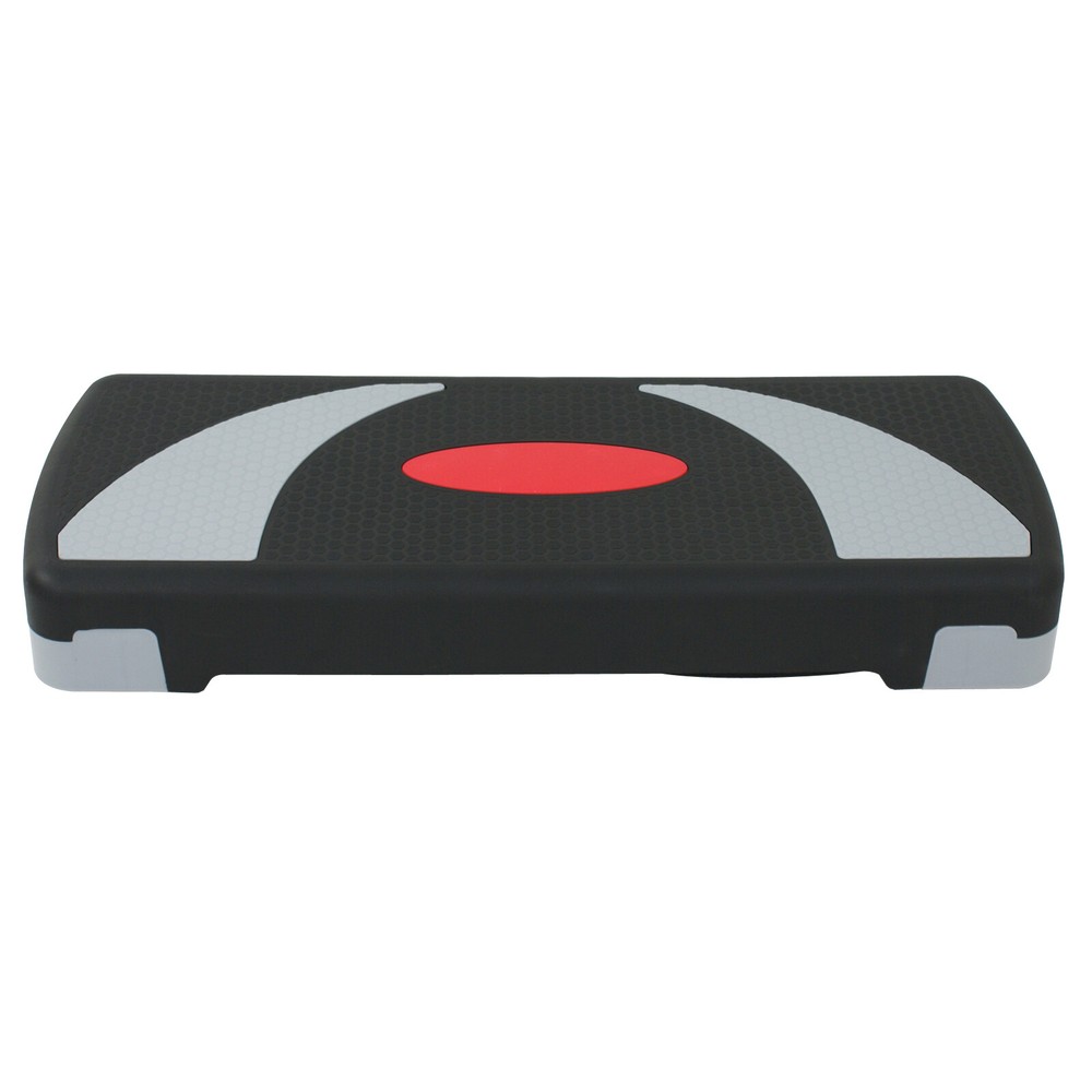 2PCS 31" Step Aerobic Stepper Platform Exercise Step w/4 Risers Adjustable High