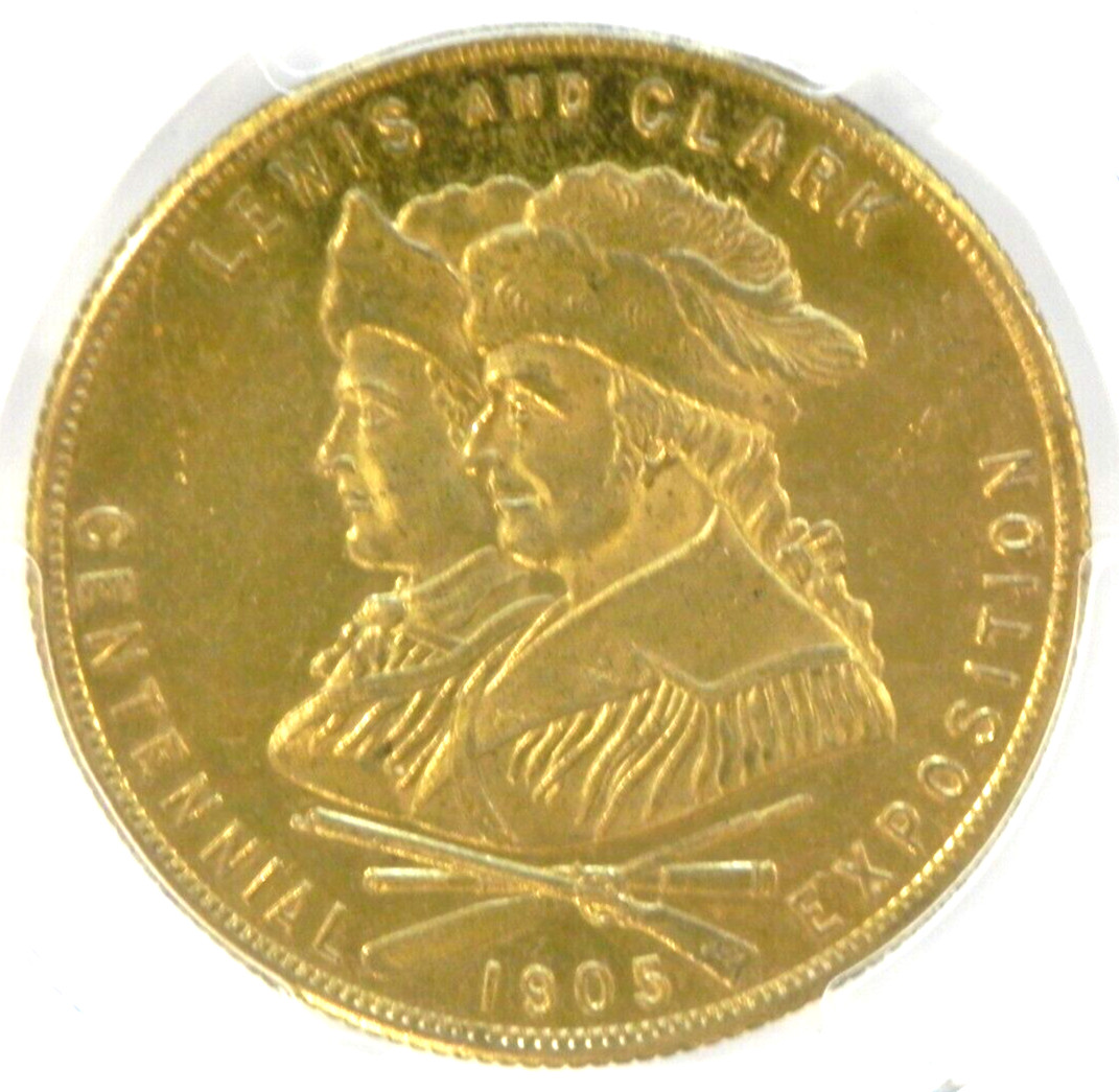 1905 OR HK-333A SC$1 Lewis & Clark Exposition PCGS MS62***TOP POP***VERY RARE