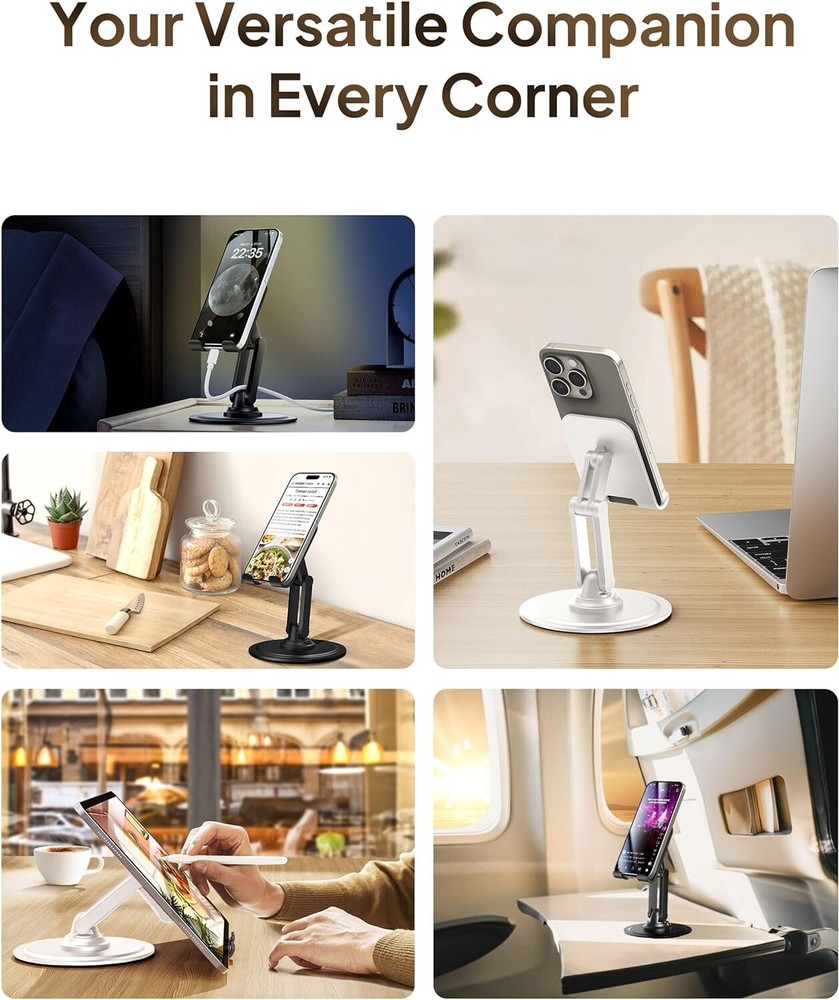 Cellphone and Tablet Stand Holder for Desk Table with Angle Height Adjustable