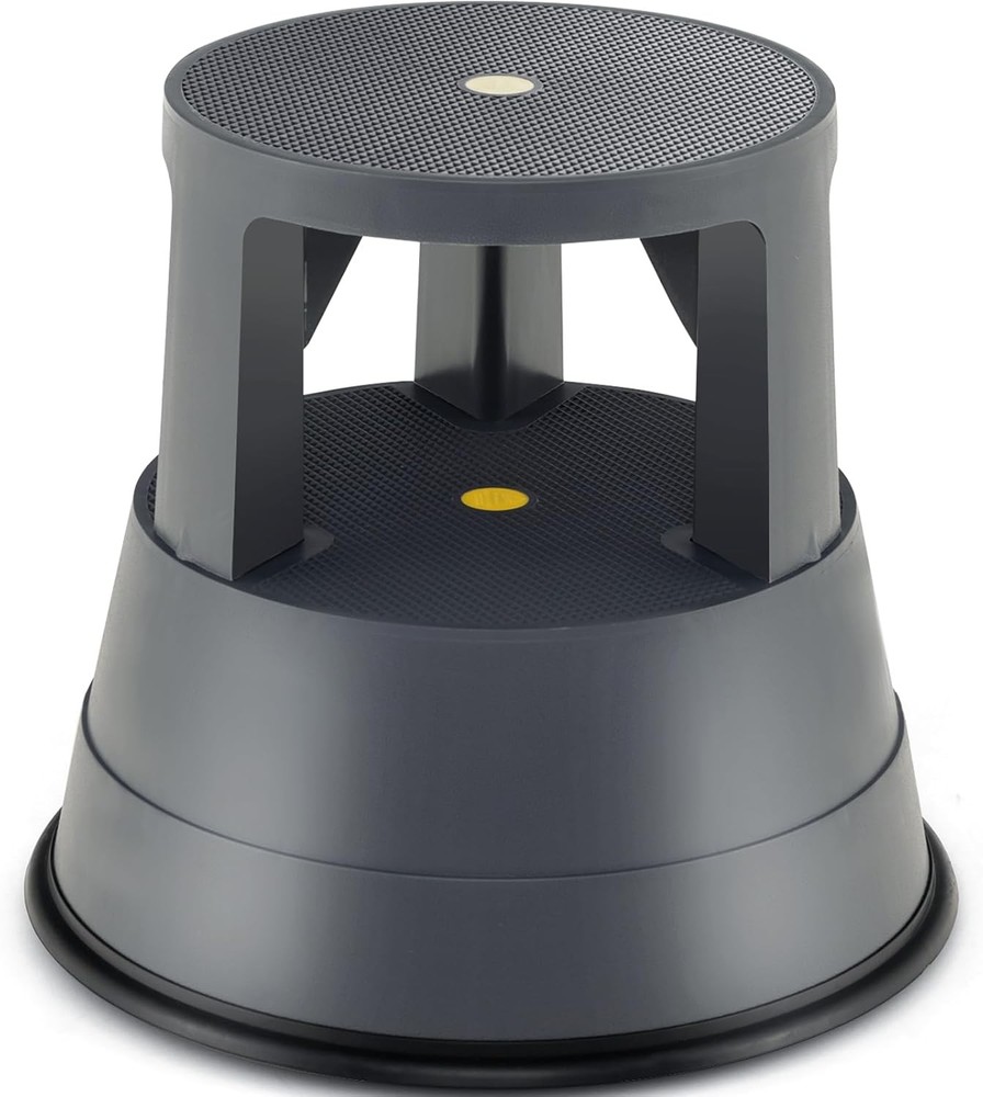 Rolling Step Stool, Library Stool w/Non-Slip Platform, Thi