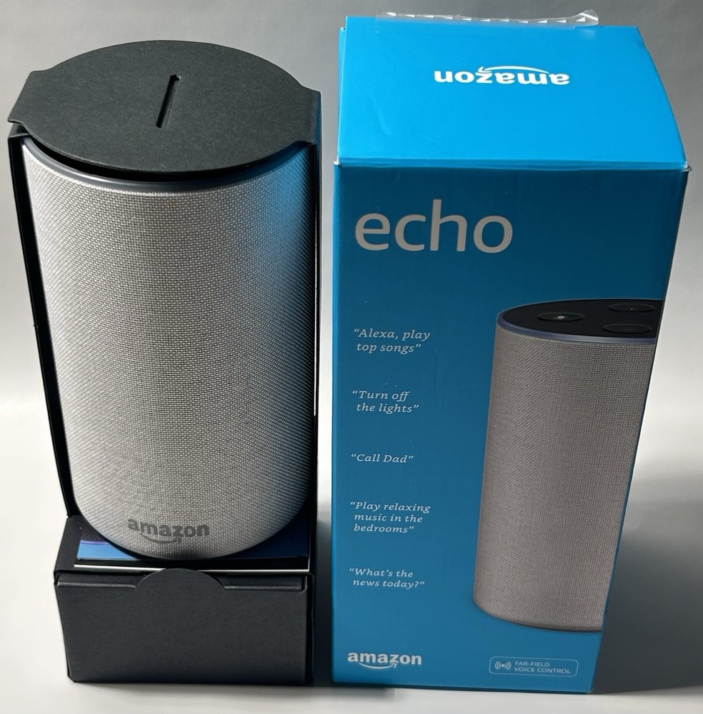 Amazon Echo (2nd Generation) Smart Assistant - Sandstone Fabric - XC56PY