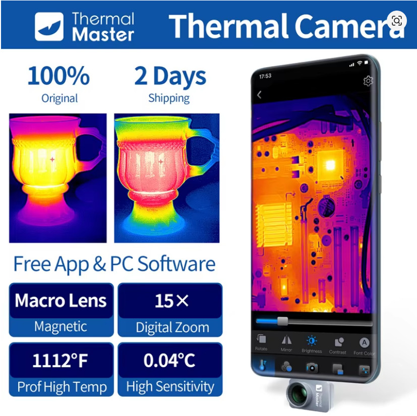Thermal Master P2 Pro Infrared Thermal Imager Camera With Macro Lens For Android
