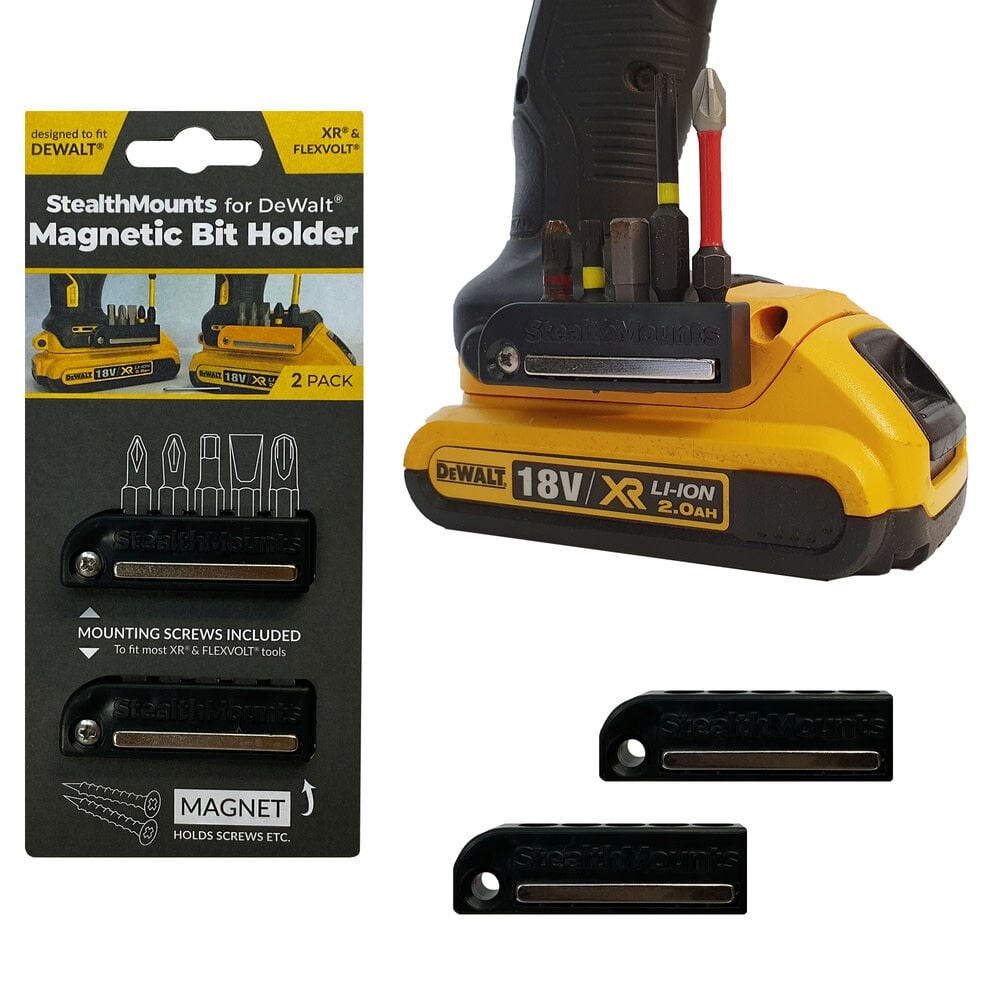 Stealthmounts Black Bit Holder For Dewalt 2Pk