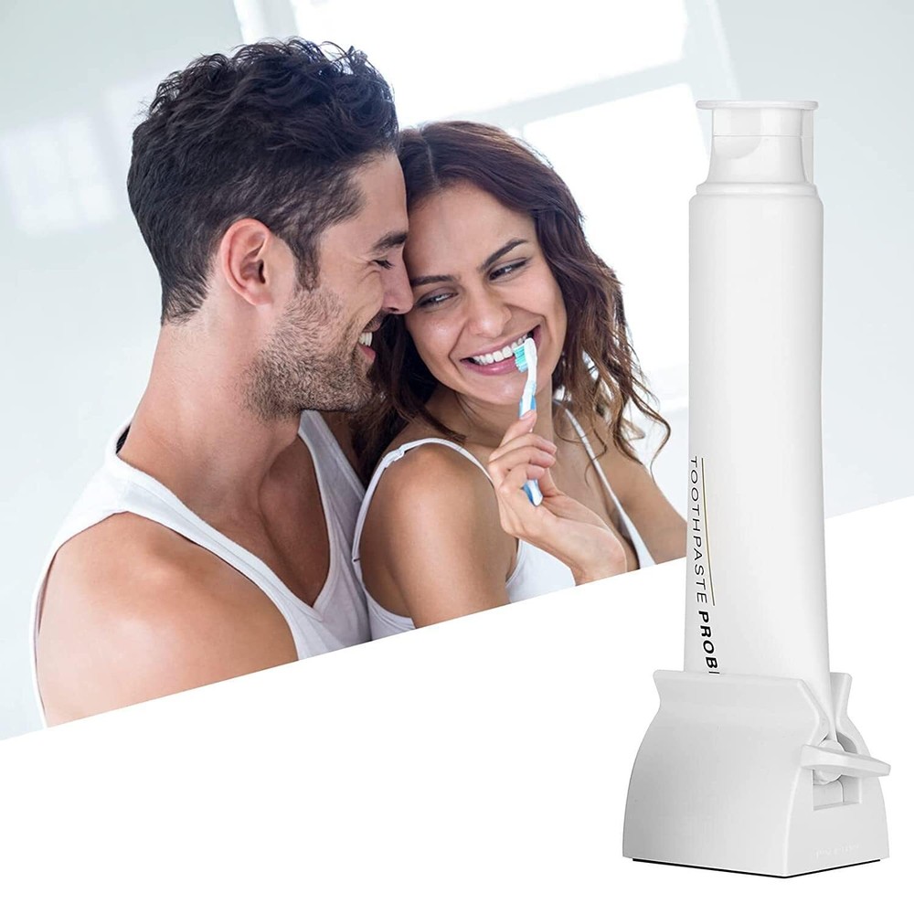 2pcs Rolling Tube Toothpaste Squeezer Toothpaste Seat Holder Stand for Bathro...