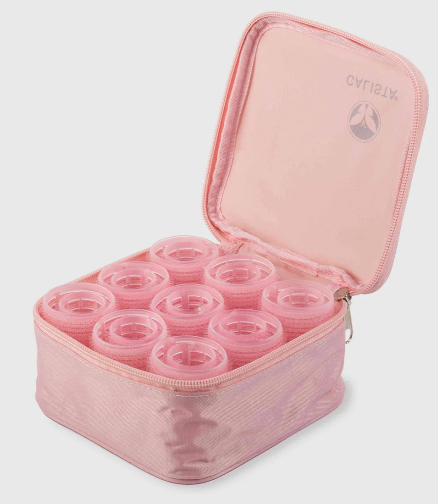 Calista Volumizing Self Grip Rollers Curlers Clips Case PIXIE SHORT With Spray