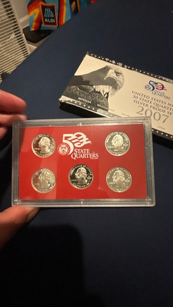 2007 US Mint 50 State Quarters Silver Proof Set