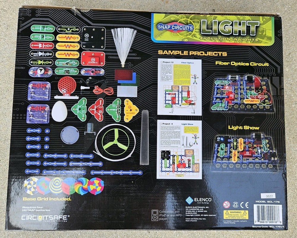 Elenco Snap Circuits Experiments Light STEM Electronics Project Pre-owned