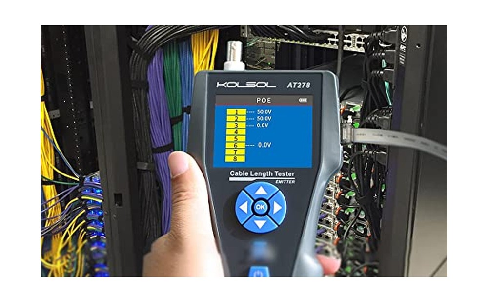 Network Cable Tester, AT278 TDR Multi-Functional LCD Wire Tracker for RJ45, R...