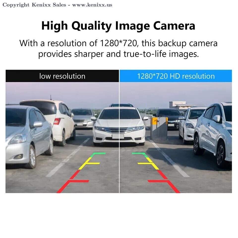 Black Car Rear View Backup Reverse Camera Wide Angle E WaterProof AHD Parking HD