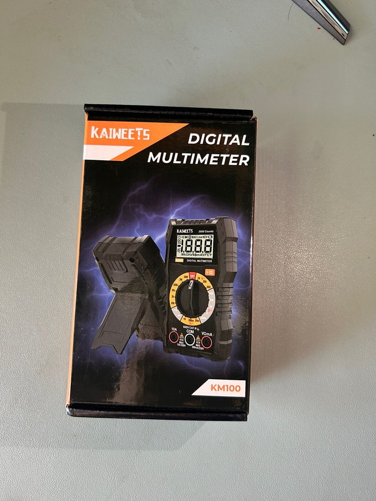 KAIWEETS KM100 Digital Multimeter TRMS 2000 Counts Ohmmeter DC Current Meter