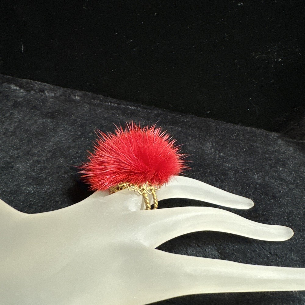 Artisan Red Mink Ring