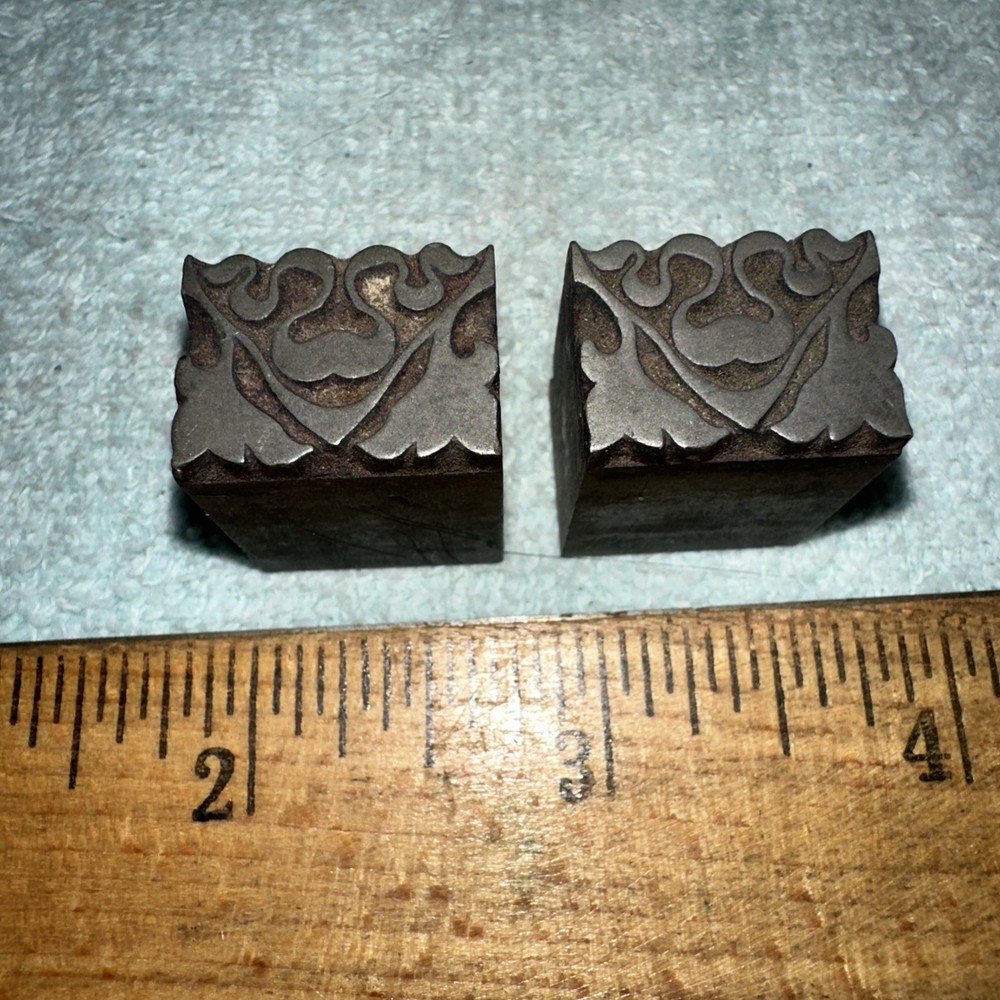 Printing Blocks “ Decorative Ornamental “  Lead Blocks